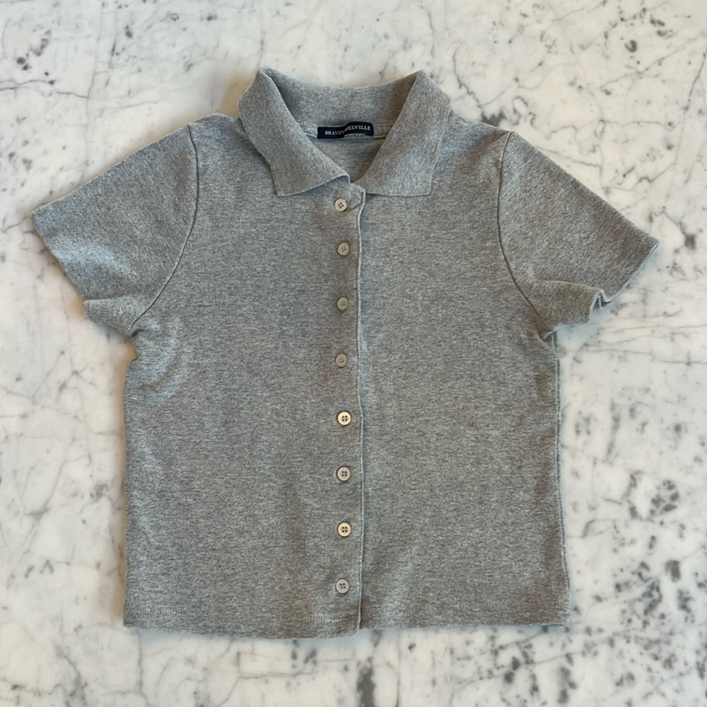 Brandy Melville Cropped Polo Shirt